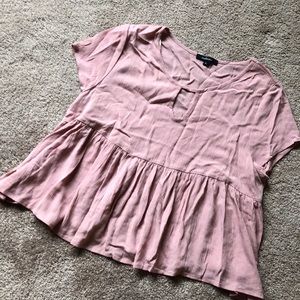 Blush babydoll top